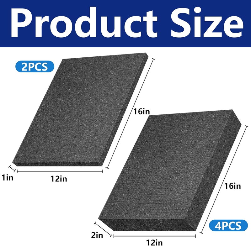 DECOHS 6 Pcs Pick Apart Foam Insert- 2 Sizes Pick and Pluck Foam- Pluck Pre Cube Sheet Foam with Bottom Use for Toolbox Game Box Cases Storage Drawer - Image 2